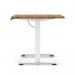 Air Lite 1400 x 800mm Scalloped Edge Height Adjustable Office Desk Walnut Top White Leg HA04034