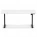 Air Lite 1600 x 800mm Scalloped Edge Height Adjustable Office Desk White Top Black Leg HA04039