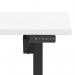 Air Lite 1600 x 800mm Scalloped Edge Height Adjustable Office Desk White Top Black Leg HA04039