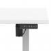Air Lite 1600 x 800mm Scalloped Edge Height Adjustable Office Desk White Top Silver Leg HA04045