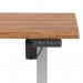 Air Lite 1600 x 800mm Scalloped Edge Height Adjustable Office Desk Walnut Top Silver Leg HA04046