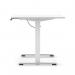 Air Lite 1600 x 800mm Scalloped Edge Height Adjustable Office Desk White Top White Leg HA04051