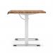 Air Lite 1600 x 800mm Scalloped Edge Height Adjustable Office Desk Walnut Top White Leg HA04052