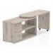 Fleur Smart Storage Office Desk Grey Oak HO00102