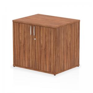 Impulse 600mm Deep Desk High Cupboard Walnut I000122