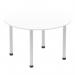 Impulse 1200mm Round Table White Top Silver Post Leg I000200