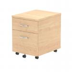 Impulse 2 Drawer Mobile Pedestal Maple I000244