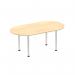 Impulse 1800mm Boardroom Table Maple Top Silver Post Leg I000263