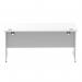 Impulse 1600 x 800mm Straight Office Desk White Top Silver Cantilever Leg I000307