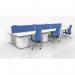 Impulse 1800 x 800mm Straight Office Desk White Top Silver Cantilever Leg I000308