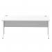 Impulse 1800 x 800mm Straight Office Desk White Top Silver Cantilever Leg I000308