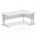 Impulse 1800mm Right Crescent Office Desk White Top Silver Cantilever Leg I000324