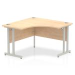 Impulse 1200mm Corner Office Desk Maple Top Silver Cantilever Leg I000362
