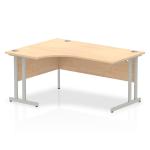 Impulse Cantilever 1600 Left Hand Crescent Desk Maple I000365