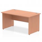 Impulse 1400 x 800mm Straight Office Desk Beech Top Panel End Leg I000372