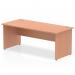 Impulse 1800 x 800mm Straight Office Desk Beech Top Panel End Leg I000374