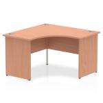 Impulse 1200mm Corner Office Desk Beech Top Panel End Leg I000384