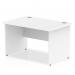 Impulse 1200 x 800mm Straight Office Desk White Top Panel End Leg I000393