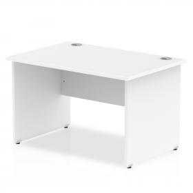 Impulse 1200 x 800mm Straight Office Desk White Top Panel End Leg I000393