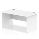 Impulse 1400 x 800mm Straight Office Desk White Top Panel End Leg I000394