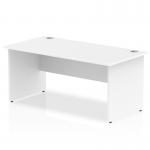 Impulse 1600 x 800mm Straight Office Desk White Top Panel End Leg I000395