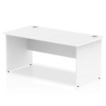 Impulse 1600 x 800mm Straight Office Desk White Top Panel End Leg I000395