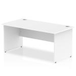 Impulse 1800 x 800mm Straight Office Desk White Top Panel End Leg I000396