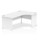 Impulse 1800mm Right Crescent Office Desk White Top Panel End Leg I000412