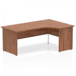 Impulse 1800mm Right Crescent Office Desk Walnut Top Panel End Leg
