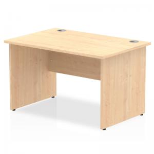 Impulse 1200 x 800mm Straight Office Desk Maple Top Panel End Leg