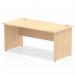 Impulse 1600 x 800mm Straight Office Desk Maple Top Panel End Leg I000439