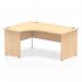 Impulse 1600mm Left Crescent Office Desk Maple Top Panel End Leg I000453