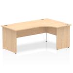 Impulse 1800mm Right Crescent Office Desk Maple Top Panel End Leg I000456