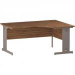 Impulse Cable Managed 1600 Right Hand Crescent Desk Walnut