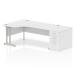 Impulse 1800 Left Hand Cantilever Workstation 800 Pedestal Bundle White I000566