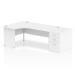 Impulse 1800 Left Hand Panel End Workstation 800 Pedestal Bundle White I000614