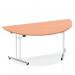 Impulse 1600mm Folding Semi-circle Table Beech Top I000694