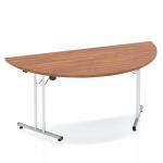 Impulse 1600mm Folding Semi-circle Table Walnut Top I000703