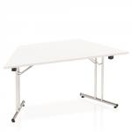 Impulse Folding Trapezium Table 1600 White