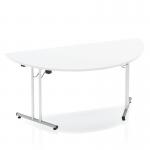 Impulse 1600mm Folding Semi-circle Table White Top I000712