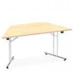 Impulse 1600mm Folding Trapezium Table Maple Top I000720