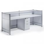 Reception Desk High Gloss White I000736