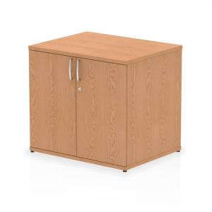 Impulse 600mm Deep Desk High Cupboard Oak I000770