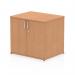 This photo features a sleek and modern Dynamic Desk High Cupboard, with a deep 600mm design and a beautiful oak finish. Its slim profile and high functionality make it a great addition to any workspace.