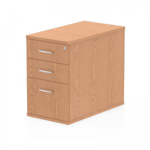 Impulse 800mm Deep Desk High Pedestal Oak I000779