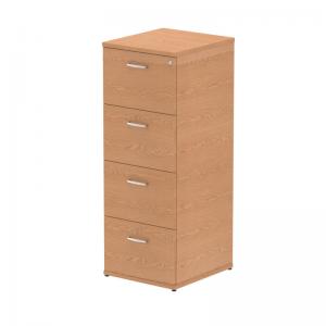 Impulse 4 Drawer Filing Cabinet Oak I000782