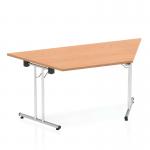 Impulse 1600mm Folding Trapezium Table Oak Top I000799