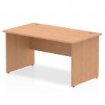 Impulse 1400 x 800mm Straight Office Desk Oak Top Panel End Leg I000829