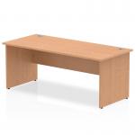 Impulse 1800 x 800mm Straight Office Desk Oak Top Panel End Leg I000831