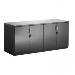 High Gloss 1600mm Credenza Twin Cupboard Black I000909